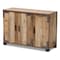 Baxton Studio Cyrille Farmhouse Rustic Finished Wood 3-Door Shoe Cabinet 169-10887 - alternate 1